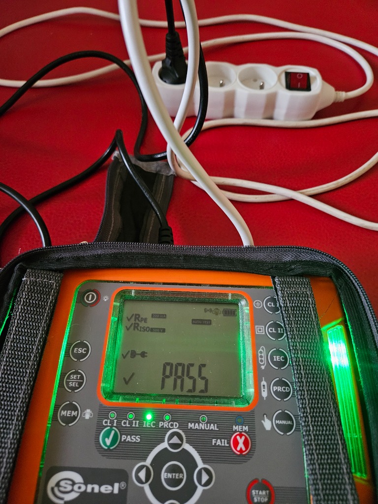 Testovanie predlžovačky Sonel